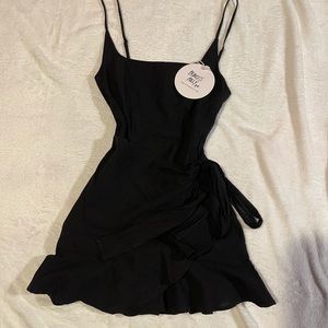 princess polly love lane mini dress black